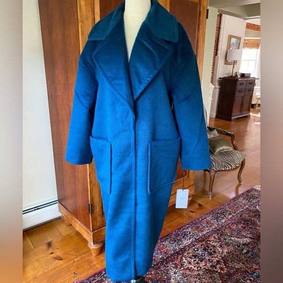 ❄️UGG❄️ Hattie Long Oversized Coat Dark Teal Size Small - Picture 6 of 10